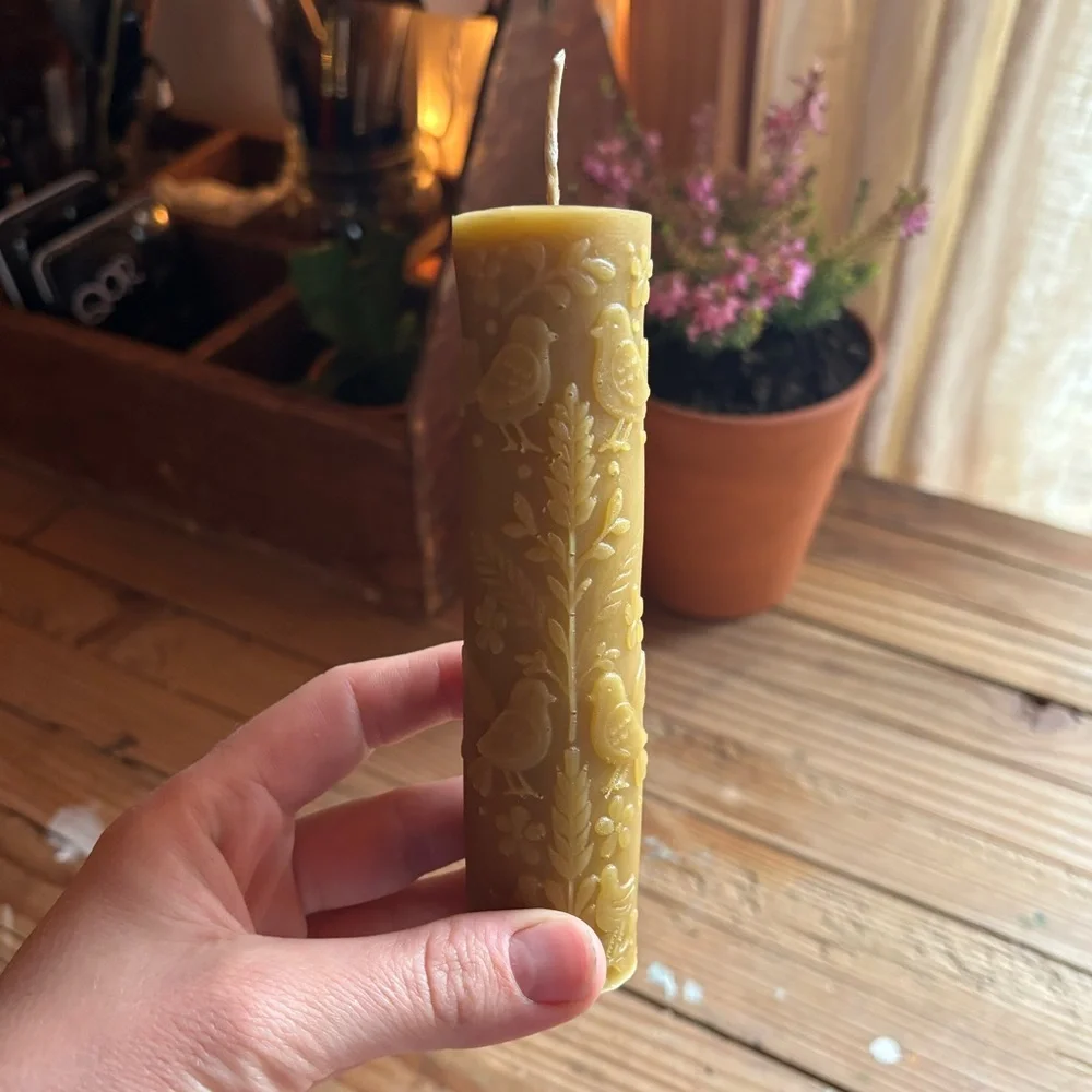 Handcrafted 100% Beeswax Swedish Pillar Candle